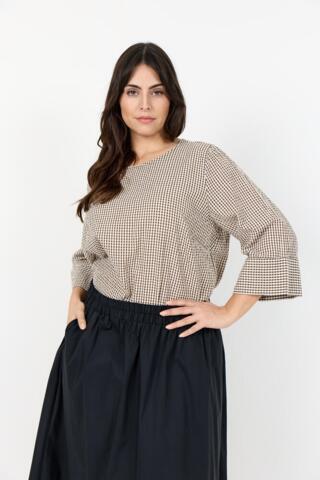 Skjorte - WA-Saina 2 - Ternet Brun - Wasabi Concept