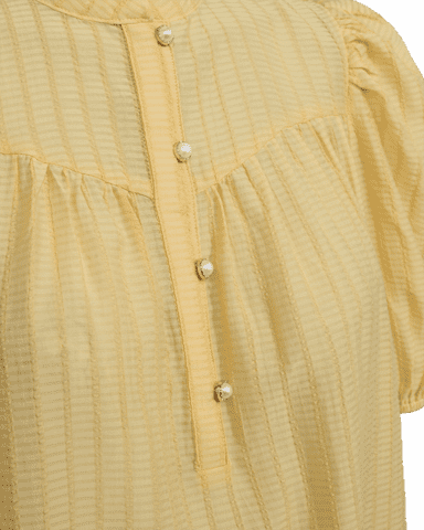 Bluse - Kort ærme - FQEbella - Gul - FREEQUENT