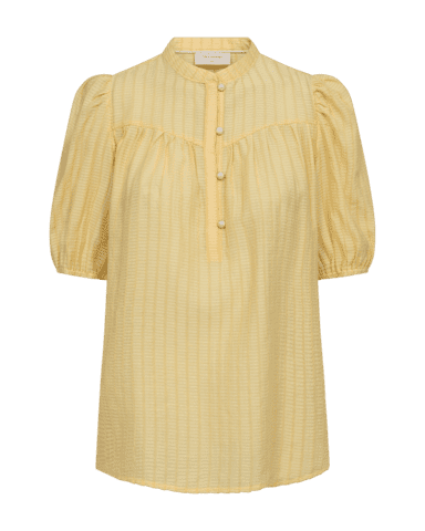Bluse - Kort ærme - FQEbella - Gul - FREEQUENT