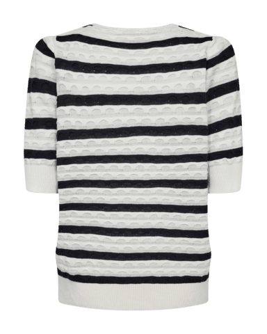 Pullover - Strik - FGdodo - Star Off-white w. Navy - FREEQUENT