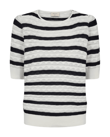 Pullover - Strik - FGdodo - Star Off-white w. Navy - FREEQUENT