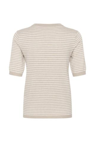 Pullover - Strik - KAlizza - Melange/Chalk Fine Stripe - KAFFE