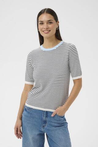Pullover - Strik - KAlizza - Chalk/Midnight Fine Stripe - KAFFE