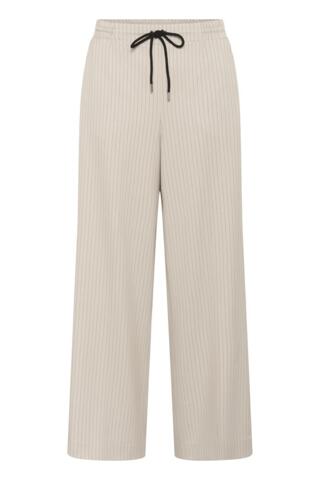 Bukser - KAserena - Beige/Black Stripe - KAFFE