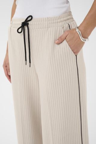 Bukser - KAserena - Beige/Black Stripe - KAFFE
