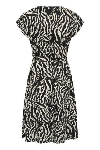 Kjole - KAbella - Black Deep/Chalk Animals - KAFFE