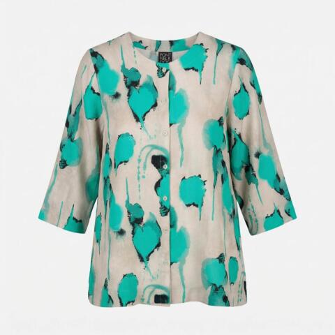 Skjortebluse - PNErni - Aqua Green - Pont Neuf