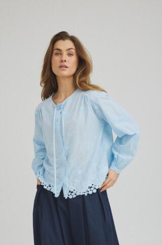 Skjorte - Alvild - Chambray Blue - Luxzuz One Two