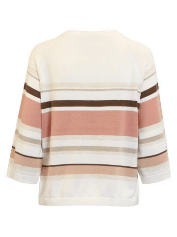 Pullover - Strik - Coral/Off White - Brandtex