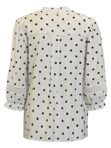 Skjorte - Off White/Brown - Brandtex