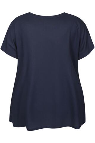 Bluse - Edith - Navy - Zhenzi