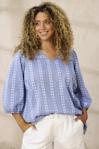 Bluse - Haley - Navy - Zhenzi