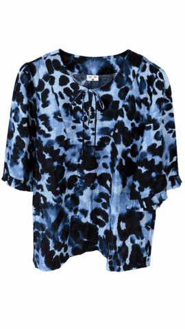 Bluse - Ze-Dagmar - Blå - ZE-ZE