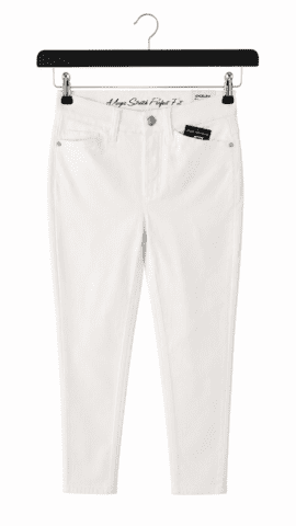 Jeans - Angelika Slim Fit 7/8 - Hvid - Anna Montana