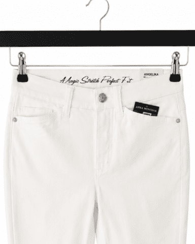 Jeans - Angelika Slim Fit 7/8 - Hvid - Anna Montana