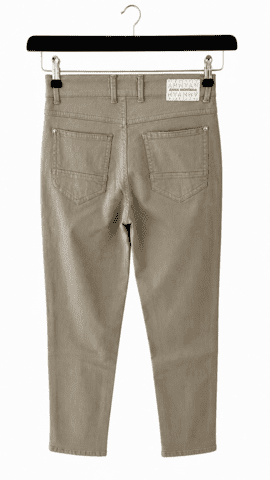 Jeans - Angelika Slim Fit 7/8 - Lys oliven - Anna Montana