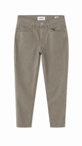 Jeans - Angelika Slim Fit 7/8 - Lys oliven - Anna Montana