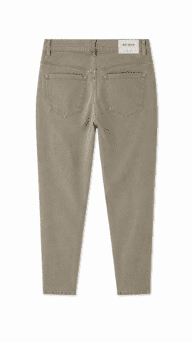 Jeans - Angelika Slim Fit 7/8 - Lys oliven - Anna Montana