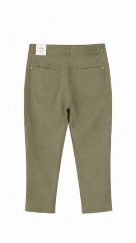 Capri bukser - Dora Comfort Flexi - Lys Oliven - Anna Montana