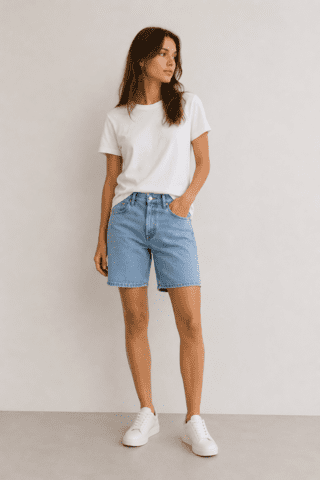 Shorts - Milano Dina Straight - Bleached - Anna Montana