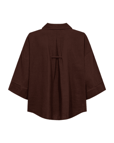 Skjorte - FQLaluna  - Coffee Bean - FREEQUENT