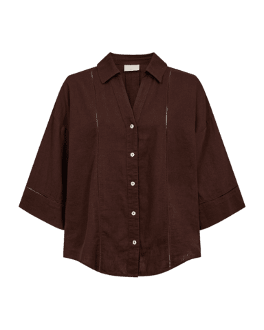 Skjorte - FQLaluna  - Coffee Bean - FREEQUENT