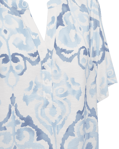 Skjortebluse - FQEsvespa - Blå/Hvid - Freequent