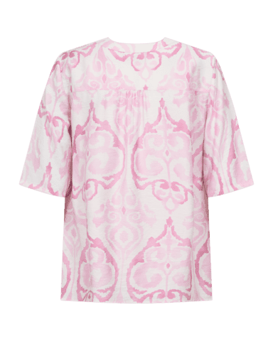 Skjortebluse - FQEsvespa - Pink/Hvid - Freequent