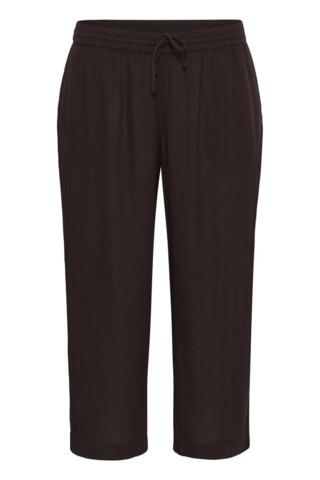 Bukser - KCmille Cropped - Black Coffee - KAFFE Curve