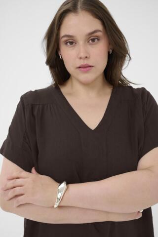 Bluse - KCmille Wing - Black Coffee - KAFFE Curve