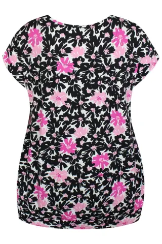 Bluse - Ze-Damini - Pink/Sort - ZE-ZE