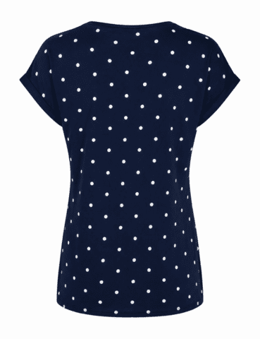 T-shirt - Ze-Disha - Navy/Hvid - ZE-ZE