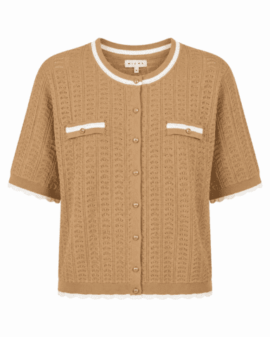 Cardigan - 144 227 - Sand/Hvid - Micha