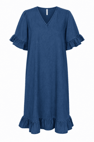 Kjole - Thyra Chambre - Denim blå - Continue