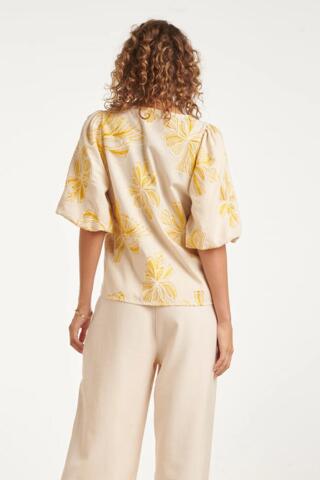 Bluse - 26052 - Sand/Gul - Smashed Lemon