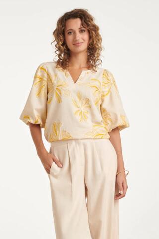 Bluse - 26052 - Sand/Gul - Smashed Lemon