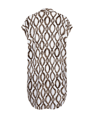 Kjole - FQfloi - White W. Coffee Bean - FREEQUENT