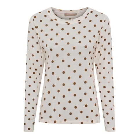 Langærmet T-shirt - Elissa - Beige - Marta du Château