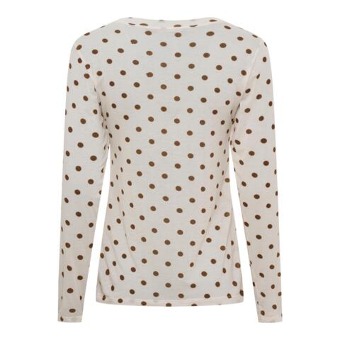 Langærmet T-shirt - Elissa - Beige - Marta du Château