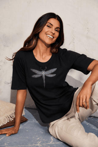 T-shirt - Sort m/print - Signature