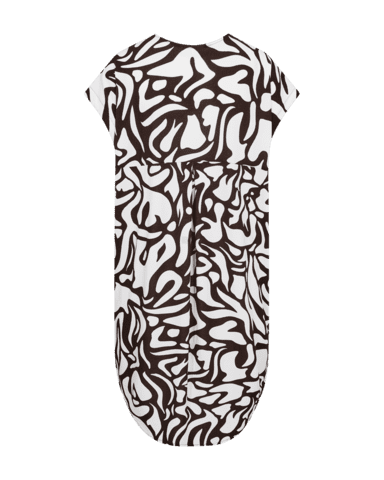Kjole - FQFLOI-DRESS - Brun og hvid - Freequent