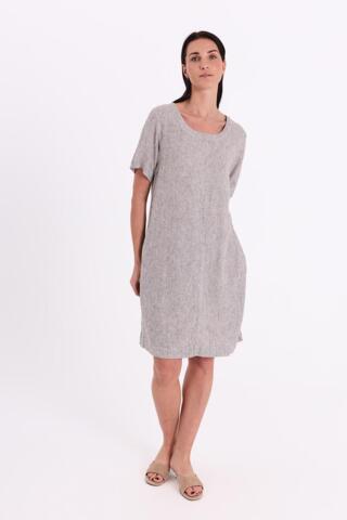 Kjole - FQLAVA-DRESS - Brun og OffWhite - Freequent