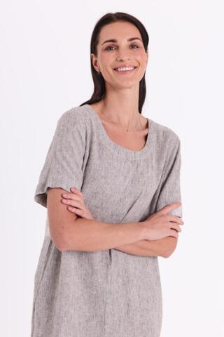 Kjole - FQLAVA-DRESS - Brun og OffWhite - Freequent