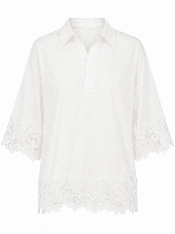 Skjorte - Klara Embroidery - Hvid - Continue