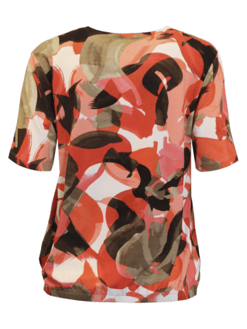 T-shirt - 220542 - Rød/mønster - Brandtex