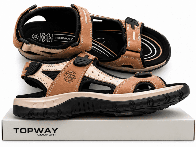 Sandal - TOPWAY COMFORT - Khaki multi - ØLHOLM