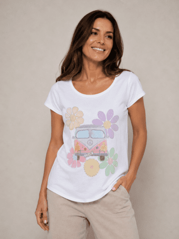 T-Shirt - Marie - Blomster/Bus - MARTA du Château