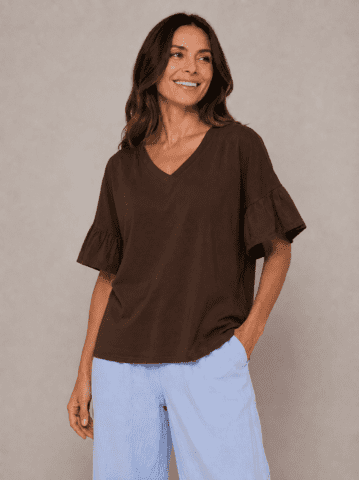 T-shirt - Sabela - Mørkebrun - MARTA du Château