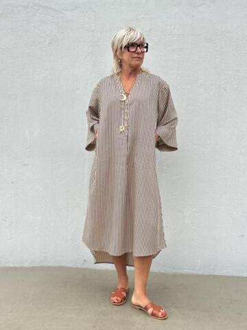 Kjole - Mumbai Stripe - Brun - Gaspar
