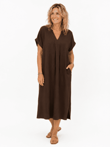 Kjole - CH2688 - Brun - Wilto